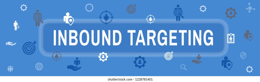 Digital Inbound Marketing  & Targeting Web Banner with Vector Icon Set