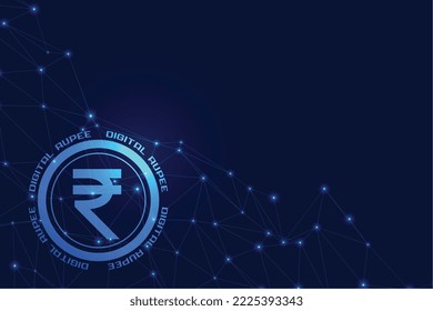 digital indian currency background with rupee symbol vector 