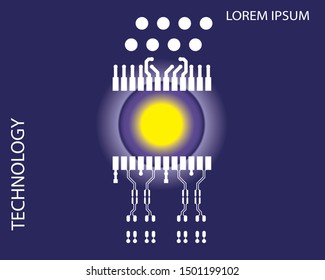 Digital inegrated technology. Printed Circuit board. PCB. for background or banner