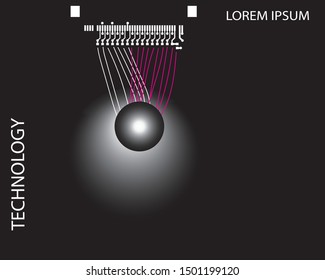 Digital inegrated technology. Printed Circuit board. PCB. for background or banner
