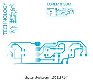 Digital inegrated technology. Printed Circuit board. PCB. for background or banner