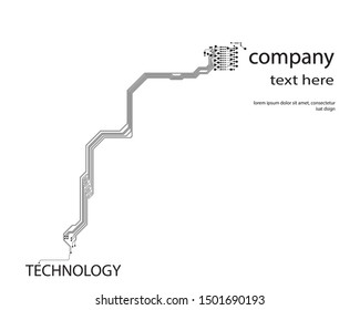 Digital inegrated technology. Printed Circuit board. PCB. for background or banner