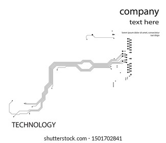 Digital inegrated technology. Printed Circuit board. PCB. for background or banner