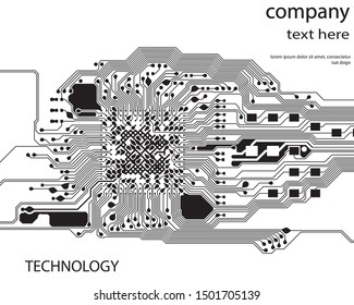 Digital inegrated technology. Printed Circuit board. PCB. for background or banner