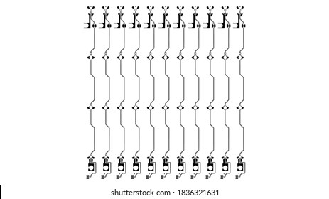 Digital inegrated technology. Printed Circuit board. PCB. for background or banner