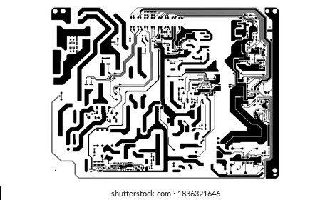 Tecnología digital integrada. Tarjeta de circuito impreso. PCB. para fondo o banner