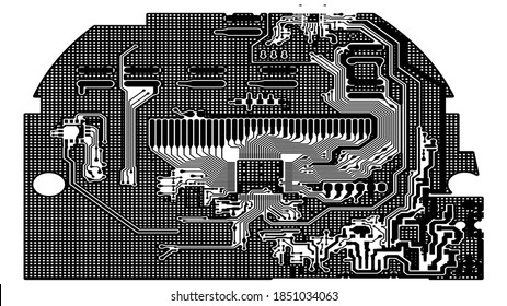Tecnología digital integrada. Tarjeta de circuito impreso. PCB. para fondo o banner