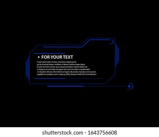 Digital information label on black background.Layout element for web, brochure, presentation or infographics.Callouts titles.set of HUD futuristic sci fi frame template.eps10