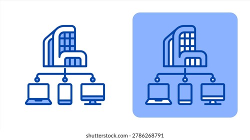 Digital Infra icon, with contrast background.