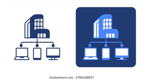 Digital Infra icon, with contrast background.