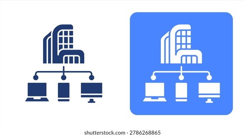 Digital Infra icon, with contrast background.