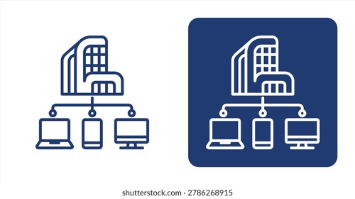 Digital Infra icon, with contrast background.