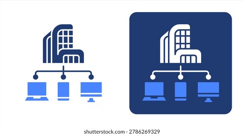 Digital Infra icon, with contrast background.