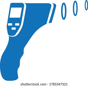 Digital infrared thermometer flat design element,Icon,thermometer gun icon.Vector and Illustration.
