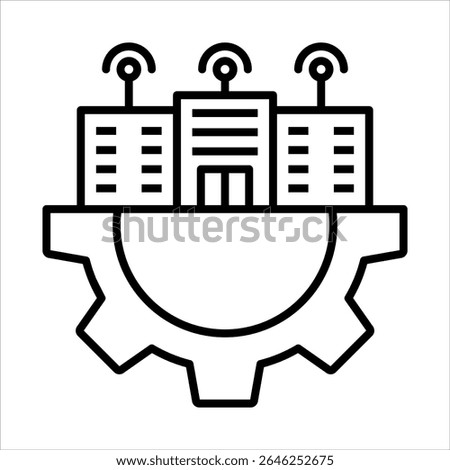 digital infrastructure outline icon vector illustration