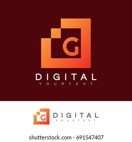 digital initial Letter G Logo design