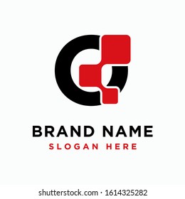 Digital initial letter O logo design template - vector