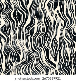 Desenho a tinta digital de faixas de zebra. Padrão de impressão de tecido de linho, algodão, seda, ilustração vetorial, verão de doodle, crianças e desenhos de bebê para tecido de impressão.