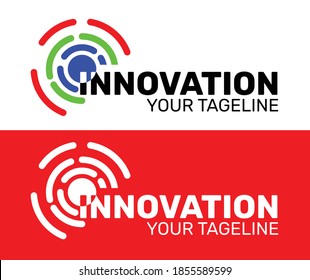 Vector EPS10 del logotipo de color de la innovación digital