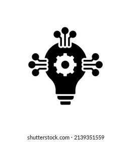 icono de innovación digital en vector. Logotipo