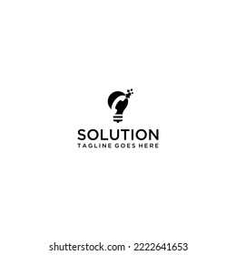 Digital innovation light bulb icon for ideas solutions and modern technology