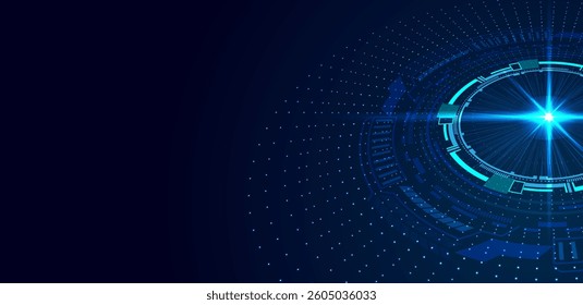 Digital innovation technology blue background	