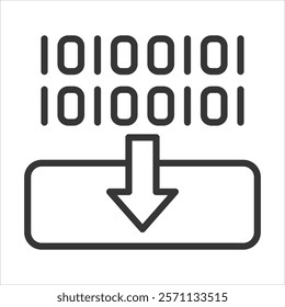 Digital Input Icon Vector Illustration Outline