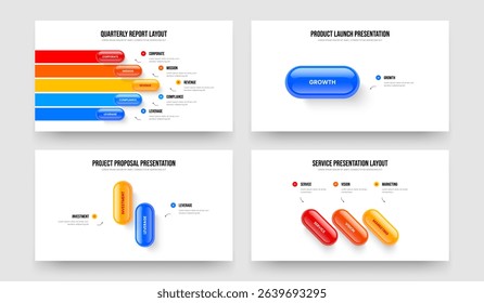 Digital Insight Five One Two Three Option Infographic Frame Design Vector Illustration Bundle. Business Profile 5 1 2 3 Element Diagram Slideshow Layout Collection.