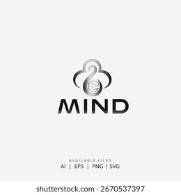 Geschäftssymbol des digitalen Intelligenznetzwerks, Vektorsymbol der futuristischen Technologie, modernes minimalistisches AI-Gehirn-Logo-Design