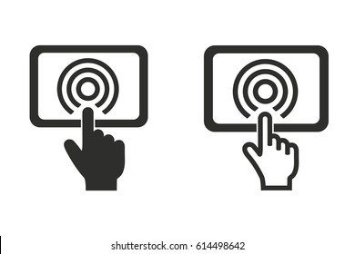 Digital interaction vector icon. Illustration isolated for graphic and web design.