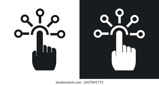 Digital Interaction Vector Icons for Touchscreen and User Interface