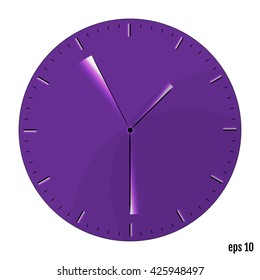 Digital interface clock. Minimalism. Vector