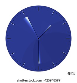 Digital interface clock. Minimalism. Vector Art, Stock Vector