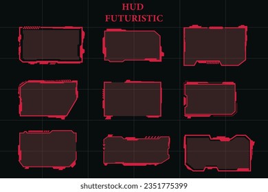 digital interface HUD elements set pack. User Interface, frame screens. Callouts titles, FUI circle set, Loading bars. Dashboard reality technology screen. Vector	
