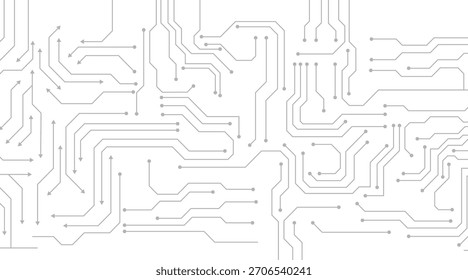 Comunicação digital na Internet sobre fundo branco. Amplo conceito de Internet e rede de segurança cibernética. Ilustração vetorial de alta tecnologia com vários elementos de tecnologia. Resumo do conceito global de ficção científica.