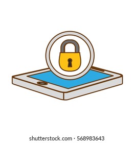 digital or internet security icon image vector illustration design 
