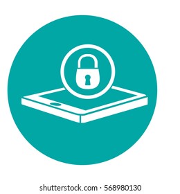 digital or internet security two tone button icon image vector illustration design 