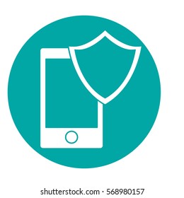 digital or internet security two tone button icon image vector illustration design 