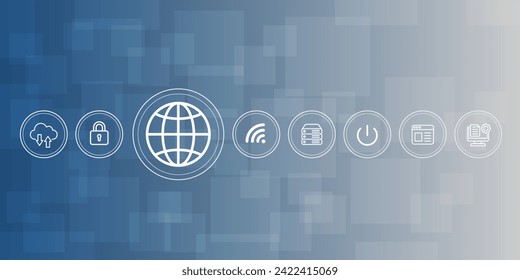 Digital internet technology concept for business background. lock on circuit board