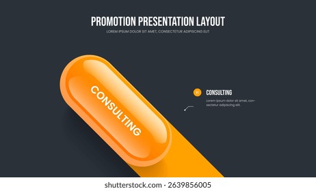 Digital Introduction Frame Design Vector Illustration. Service Strategy 1 Step Infographic Presentation Template. Financial Planning One Option Diagram Slide Layout.