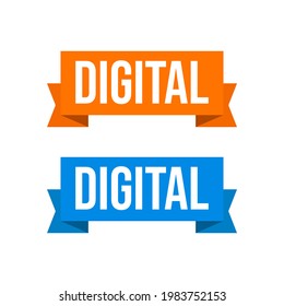 Digital Item Product Label Icon Design Vector