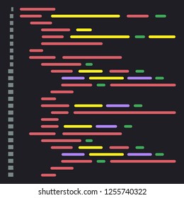 Digital java code text. Computer software coding vector concept. Programming coding script java, digital program code on screen illustration. Vector stock illustration.