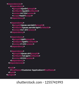 Digital java code text. Computer software coding vector concept. Programming coding script java, digital program code on screen illustration. Vector stock illustration.