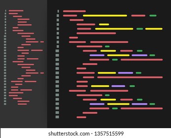 Digital java code text. Computer software coding vector concept. Programming coding script java, digital program code on screen illustration. Vector stock illustration.