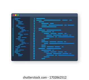 Digital java code text. Computer software coding vector concept. Programming coding script java, digital program code on screen illustration. Vector illustration.