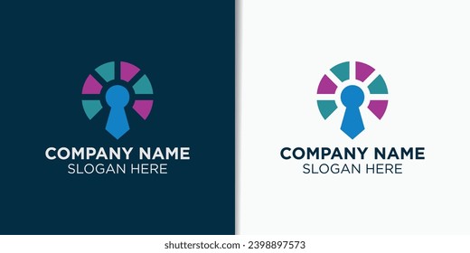 diseño de logotipo de trabajos digitales vectores, datos y logotipo de tecnología