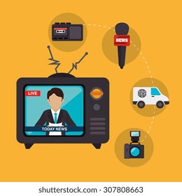 Digital journalism design, vector illustration eps 10.