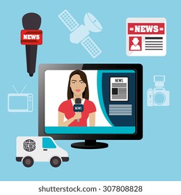 Digital journalism design, vector illustration eps 10.