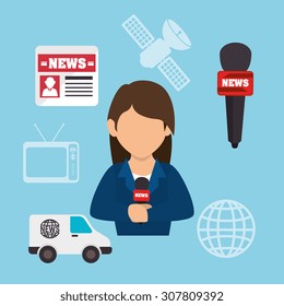 Digital journalism design, vector illustration eps 10.