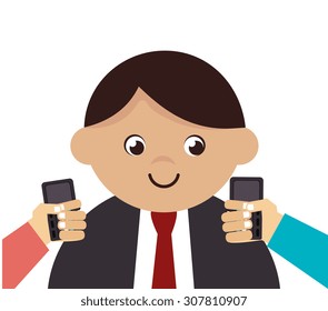 Digital journalism design, vector illustration eps 10.